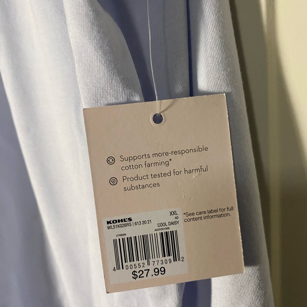 LC Lauren Conrad Light Blue Ruffle Sleeve Blouse Sz XXL - Picture 5 of 6